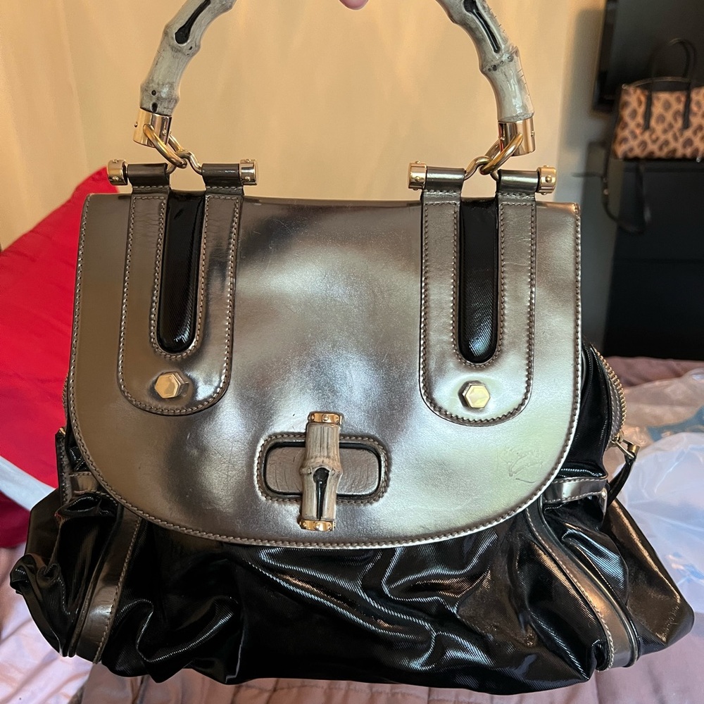 Gucci Dialux Pop Bamboo Handbag